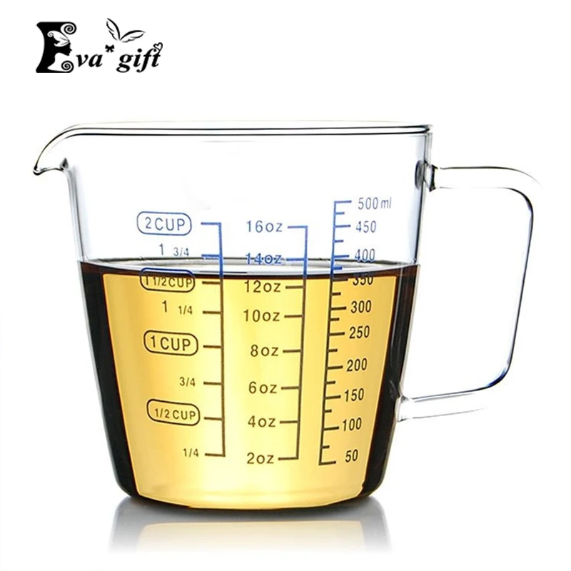 Glass Measuring cup With a scale/glass Milk/ transparent heat Baking
