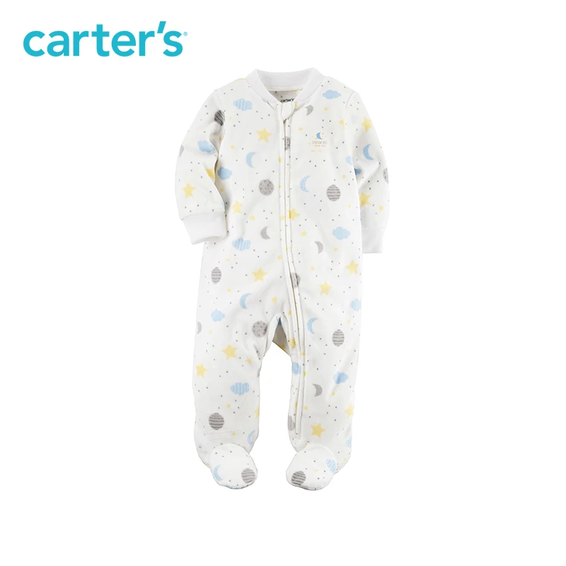 

Carter's baby children kids clothing Boy Girl Spring& Fall Fleece Zip-Up Sleep & Play moon star print 115G380