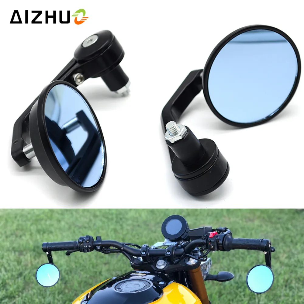 Motorcycle Handle Bar End Mirrors Rear Side Mirror for TRIUMPH YAMAHA