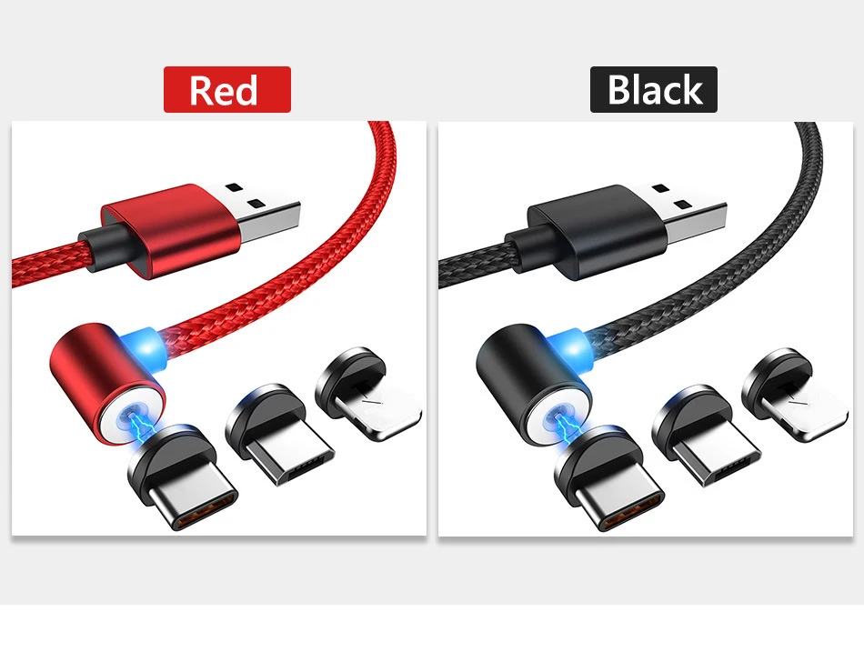 Магнитный кабель, 1 м, зарядный кабель Micro usb type C для iPhone, samsung, Xiaomi, USB-C, магнитный кабель для зарядки и передачи данных