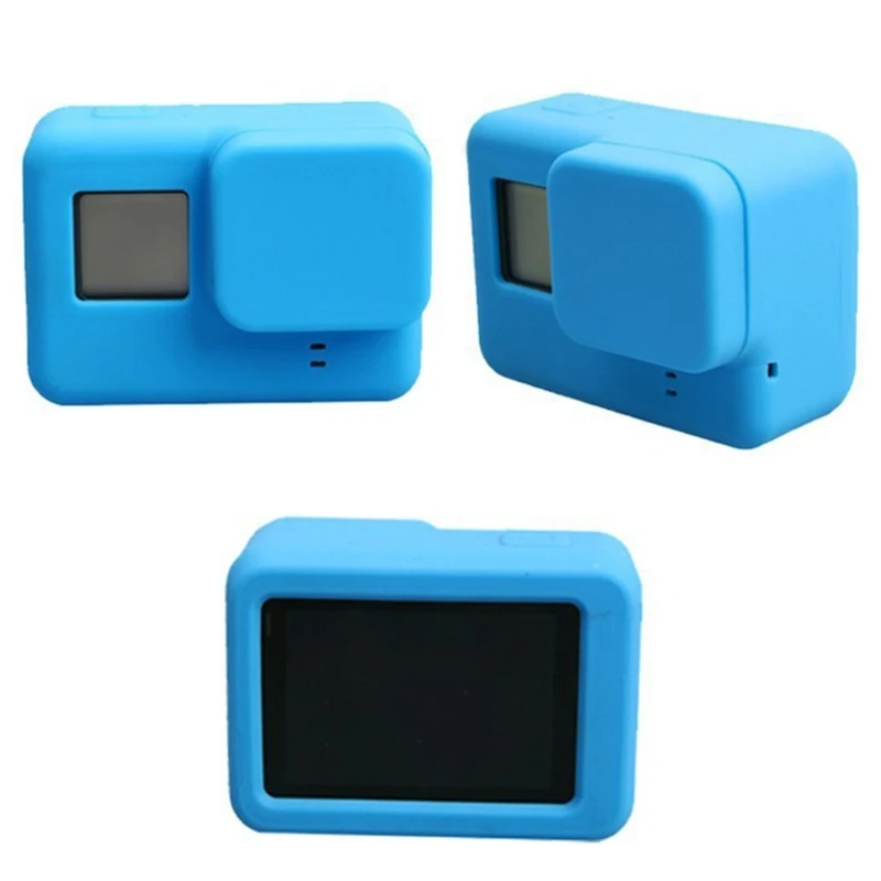 

7 Colors Camera Accessory Protective Case Silicone Skin Case+Lens Cover For GoPro Hero 5