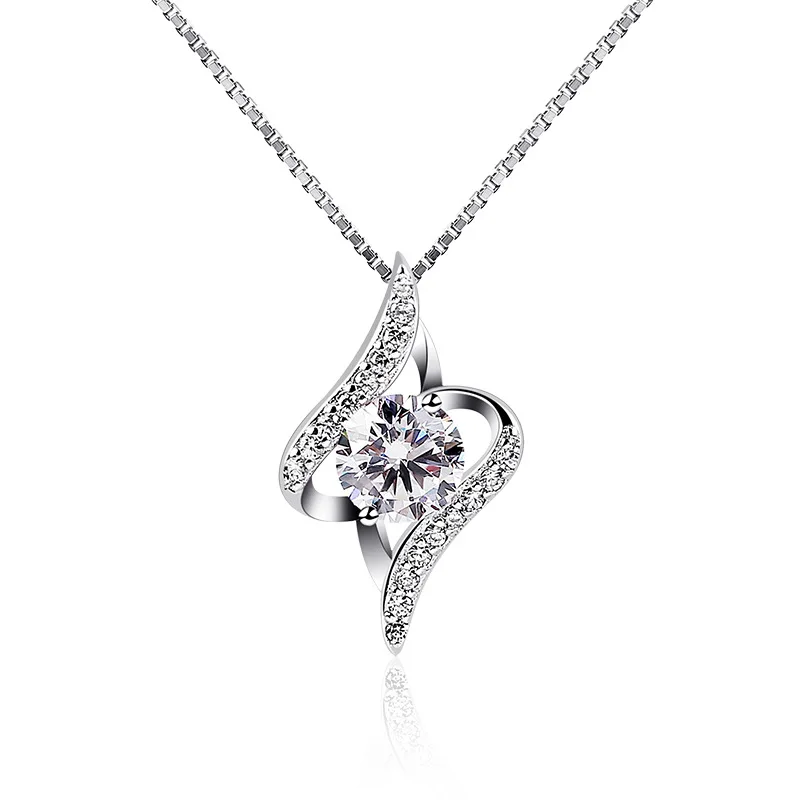 

Korean Version of the Fashion Wild Inlaid Zircon Necklace Pendant Female Short Clavicle