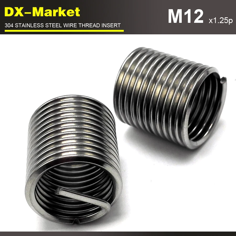 

m12*3D *1.25P , 30pcs , fine thread , 304 thread inserts corrosion resisting steel , antirust Engine thread repair fastener