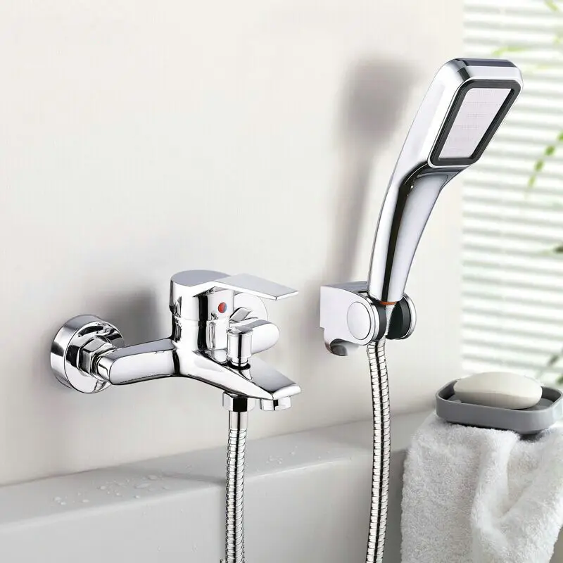 bagno doccia rubinetto vasca da bagno rubinetto miscelatore con doccetta testa rubinetto doccia set a parete