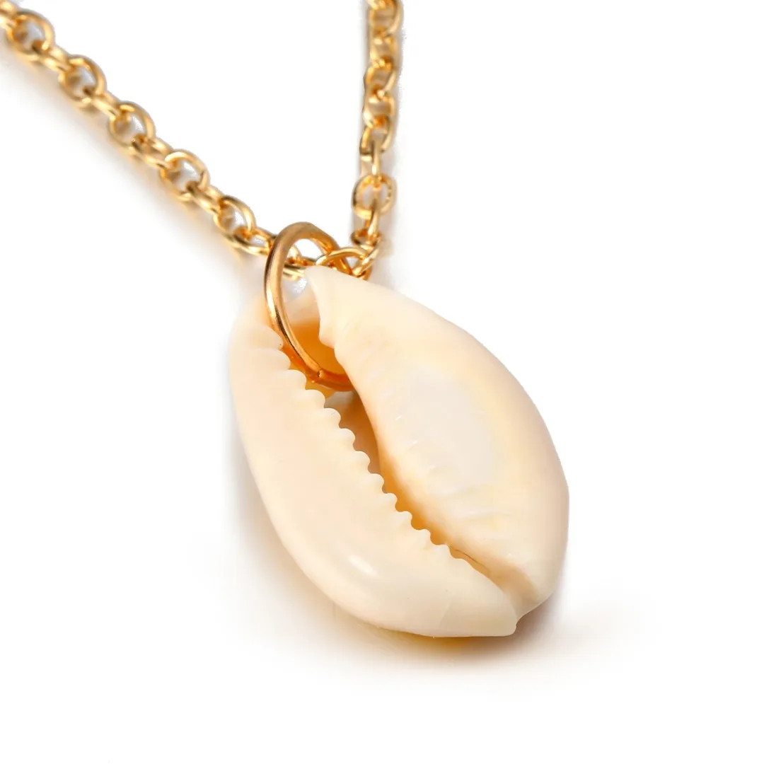 Vinatge Maxi Chokers Necklace Charming Beach Jewelry Shellhard Shells Cowrie Choker Necklace collares collier For Women
