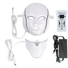 Светодиодный свет микротоковая, для лица Маска Косметический инструмент терапия по омоложению кожи маска для лица и шеи Отбеливающее электрическое устройство