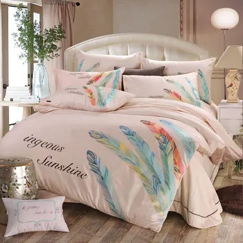 

100% cotton 17Colors Satin jacquard 4pcs hollow Jacquard B-faced cotton Home Textile bedding Set Duvet Cover Adult BE1167