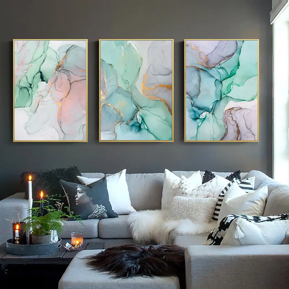 

Abstract Painting Canvas Prints Colorful Abstract Watercolor Posters And Prints Geometric Wall Art Nordic Living Room Unframed