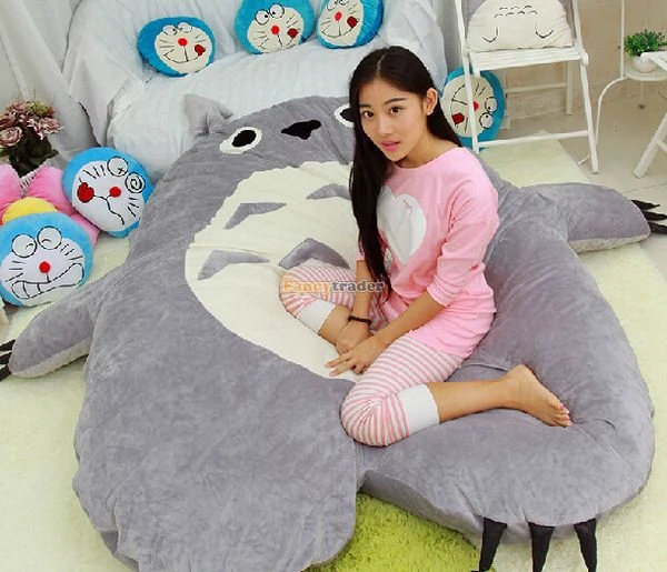 Cojín de felpa gigante para cama de Totoro, sofá cama de peluche gigante, colchón cómodo, PUF|huge totoro plush|plush totoro bedgiant stuffed mattress - AliExpress