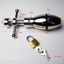 Anal Plug Butt Plug BDSM Male Chastity Device Stretching Anal Toys Sex Toys Stainless Steel Gay Metal Bondage Anus Expansion DHL