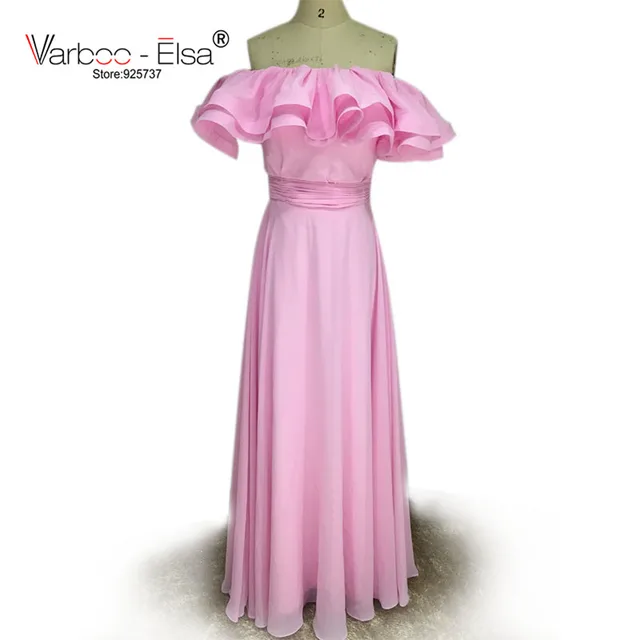 Evening Dress with Ruffles