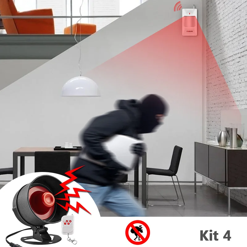 Loudly New Easy DIY setting Simple to operate Wireless Home House Alarm Siren System Security Alarm System for Warehouse Garage