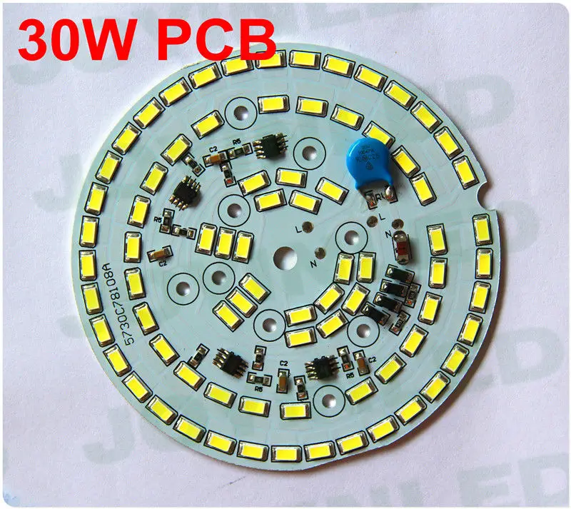 DHL 30 шт. 110Vac/230 В лайнер led PCB чипы светодиодный модуль AC led 30 Вт в сборе для встраиваемые потолочные локальные светильники