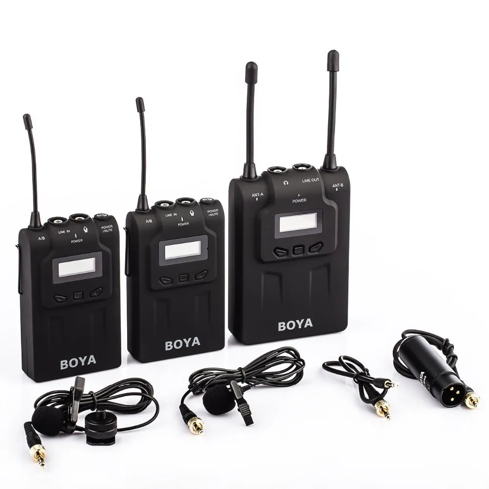 

BOYA Microphone System UHF Dual-Channel Wireless Lavalier + 48 Channels 6 Hours Continuous Time for Interviews BY-WM8 Microphone