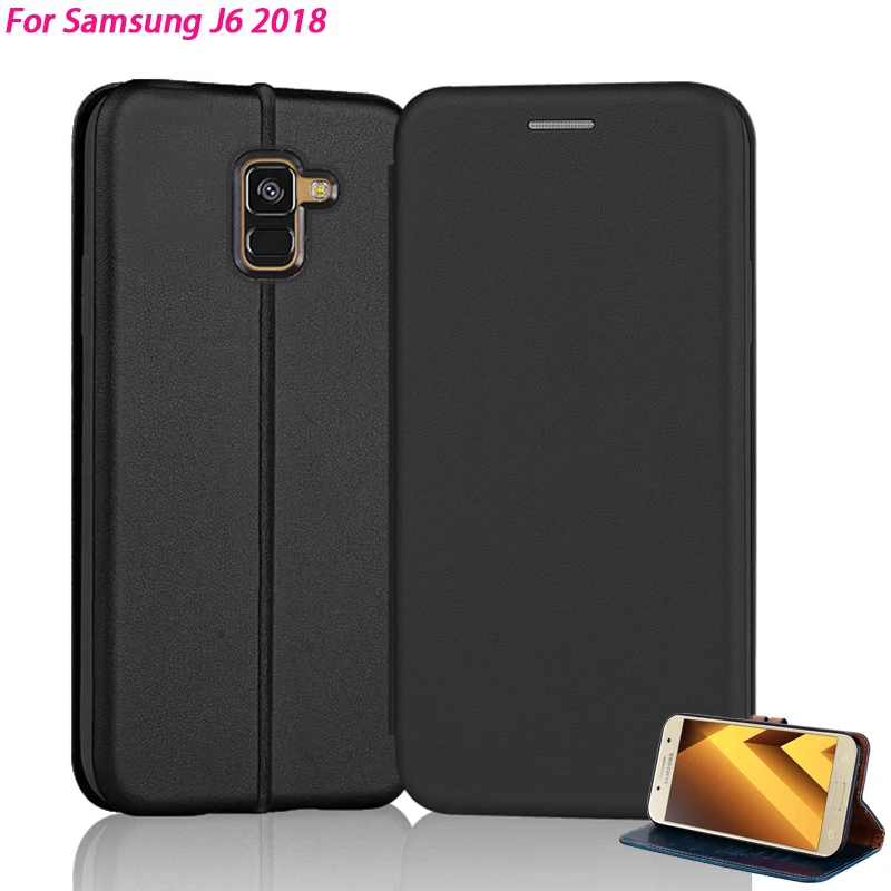 YueTuo кожаный чехол для samsung galaxy j6 j 6 2018 флип 5 &quotтелефон обратно на кошелек книга с