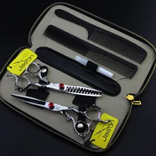 353#4 шт. костюм парикмахерских ножниц 6 ''17.5 см Марка Jason Большой Дракон ручка 440C Резка Ножницы Истончение ножницы Ножницы для волос
