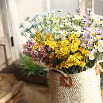 Wedding Small Daisy Fake Flowers For Living Room Decoration PE Foam Artificial Flowers Sunflower Garden Decor Lifelike Flower