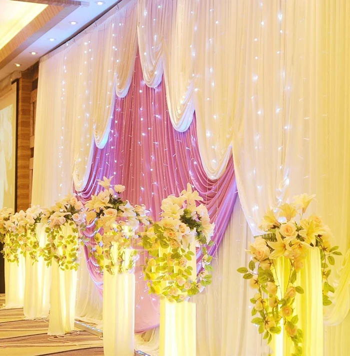 10ft*20ft luxurious Wedding Backdrop Drapes Curtain Wholesale stage decoration Wedding Backdrop