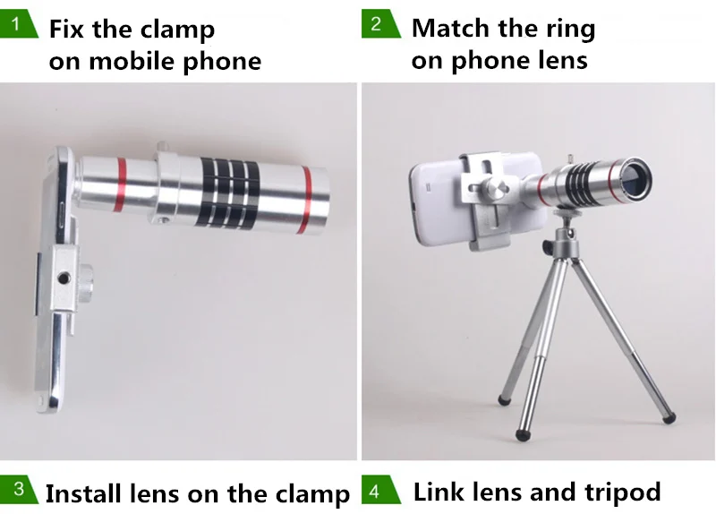 ORBMART универсальный зажим держатель 18X зум Камера телефон объектив lentes оптический телескоп телефото со штативом для iPhone 7 7 8 плюс