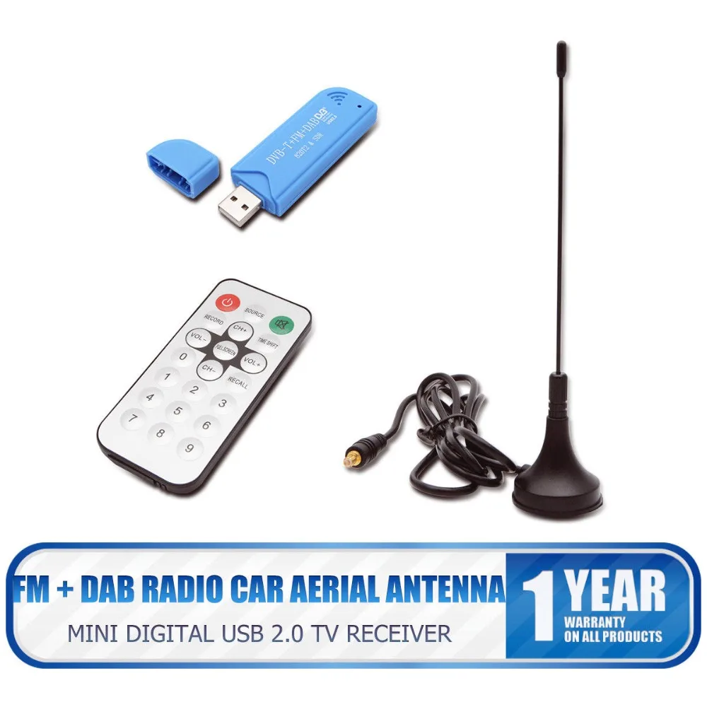 USB 2,0 цифровой DVB-T SDR+ DAB+ FM HD ТВ тюнер приемник палка RTL2832U+ R820T2
