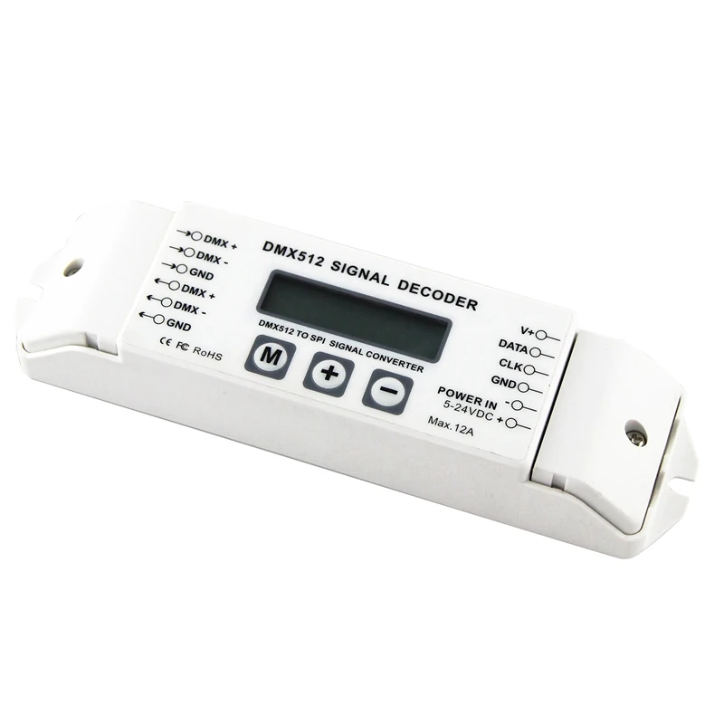 Bc-820 dmx-spi декодер сигналов конвертер Dmx512 Lpd6803 8806 Ws2811/2801 Ws2812B 9813 светодиодная точечная лампа контроллер Dc5V-24V