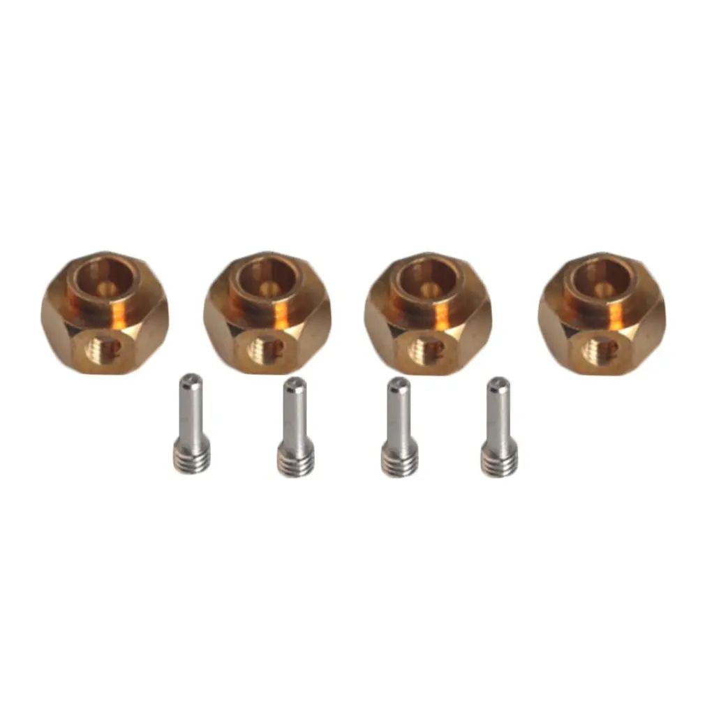 

For Traxxas Trx4 Rc Crawler Truck Car Model 6Mm 4 Pcs Wheel Hub Brass Long Hexagonal Adapter Heavy Weight Hex Adapter