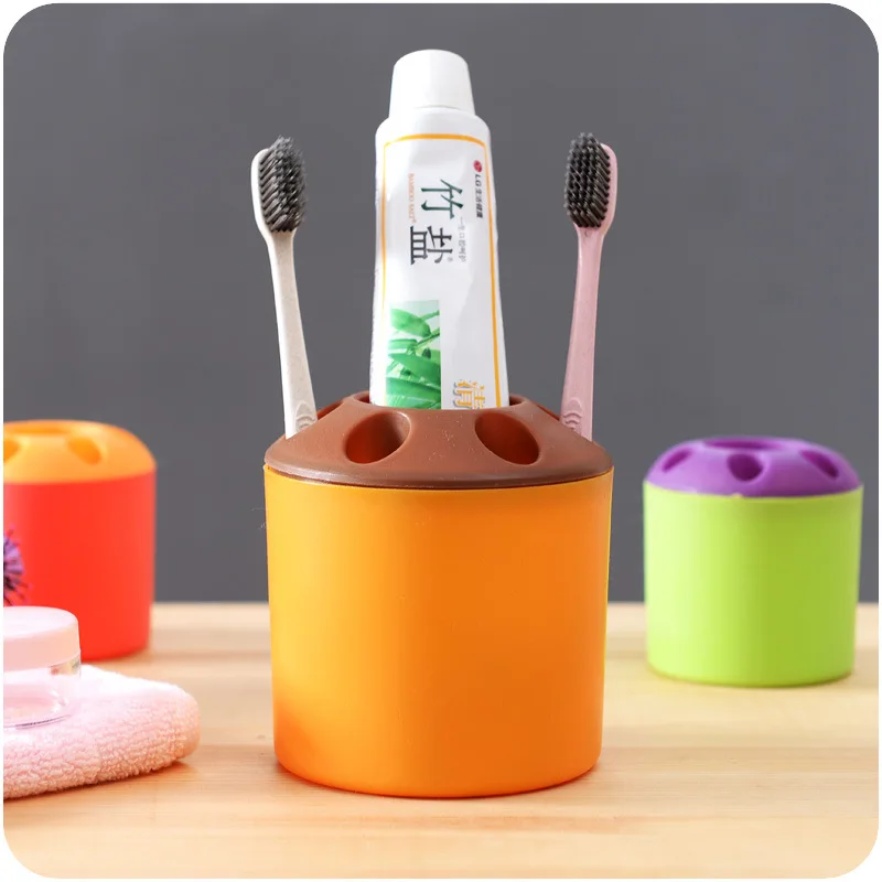 Cute 6 Hole Stand Toothbrush Holder Bracket Container Tooth Brush Shelf