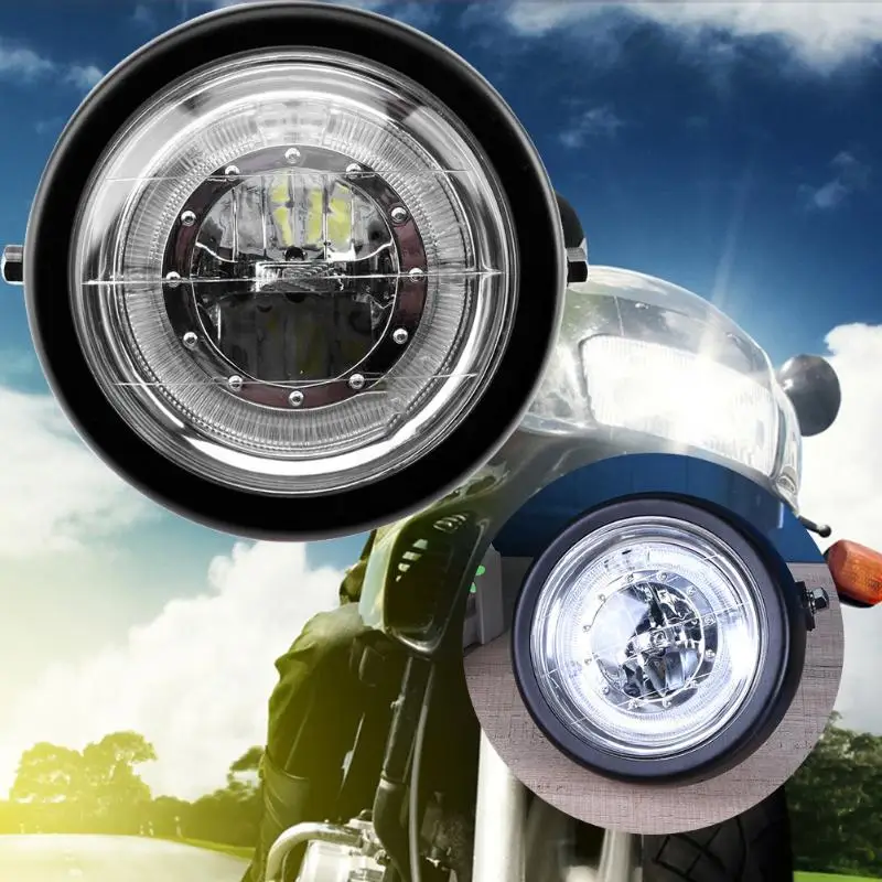 12 В 10 Вт Светодиодный светильник для мотоцикла, светильник для бега, металлический стеклянный объектив, светильник, Диодная лампа, налобный фонарь для Honda Moto, аксессуары