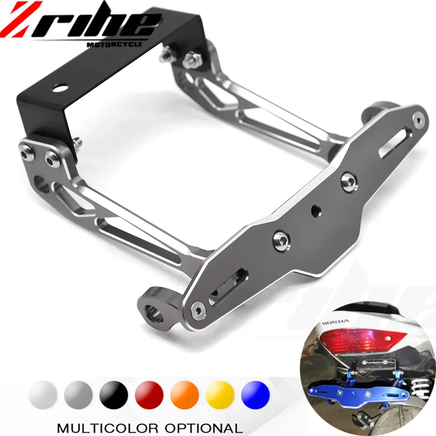Motorcycle Adjustable Angle Aluminum License Number Plate Frame Holder
