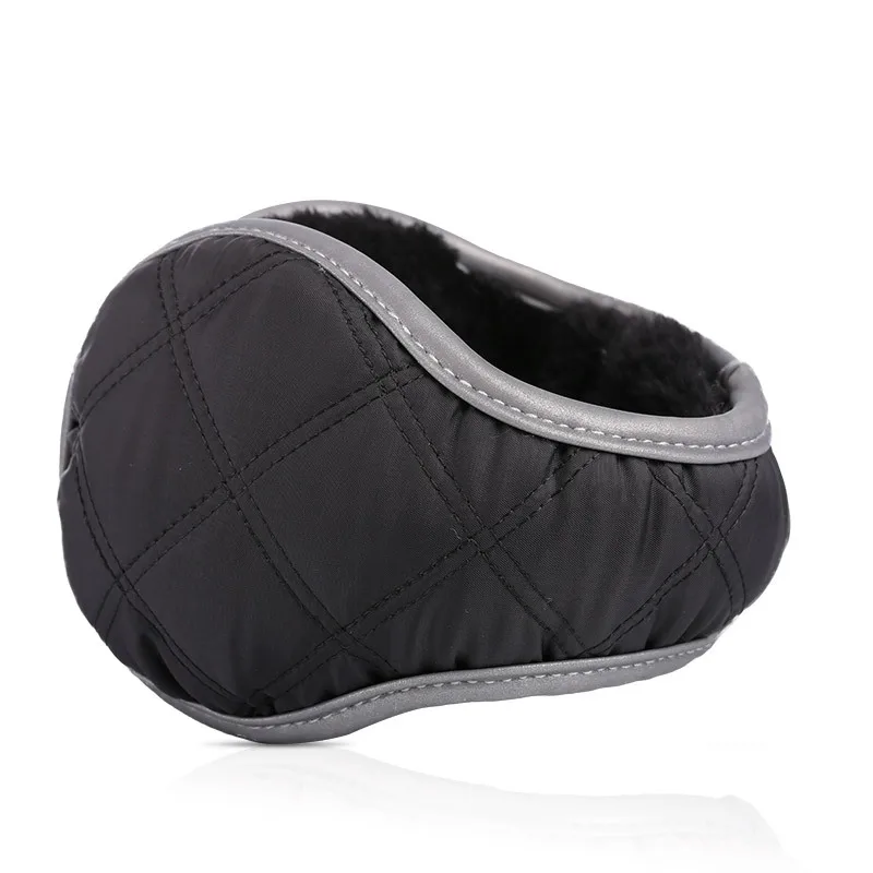 

3 Colors Men Women Winter Earmuffs Foldable Ear Warmers Ear Bag for Unisex Adjustable Warm Plush Earmuffs Earflap Back Wear