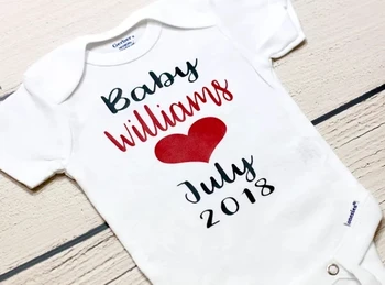 

csutom glitter Pregnancy announcement kids t shirts birthday Maternity photo shoot baby shower bodysuit onepiece romper Outfit