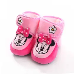 Детская обувь зимняя плюс бархатные высокие, чтобы помочь мягкая подошва, Детские ступни теплые туфли из хлопка bb9