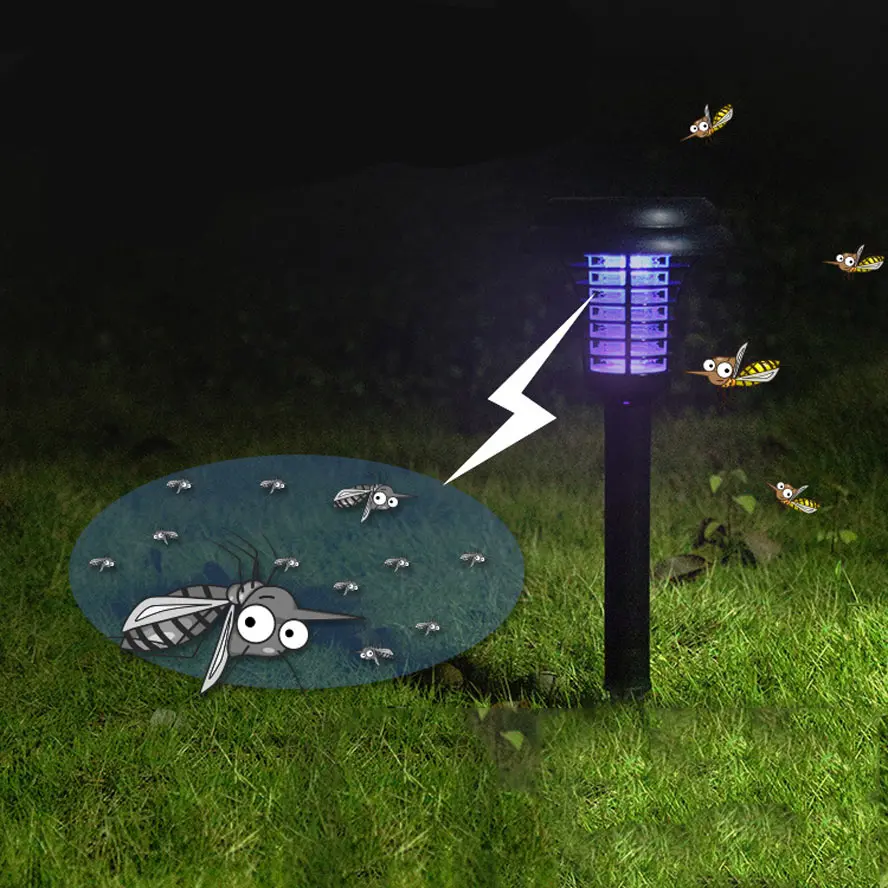 1Pcs Electric Mosquito Killer Repeller Solar Battery Effective Range 20