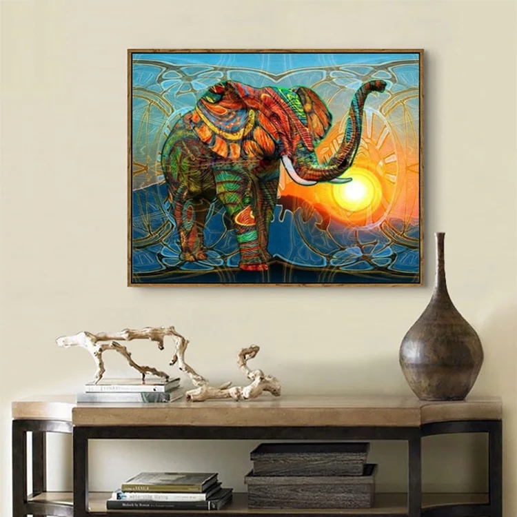 Meian-5D-DIY-Full-Diamond-Painting-Color-Elephant-Mosaic-Diamond-Embroidery-sale-Cross-Stitch-Rhinestone-diamant