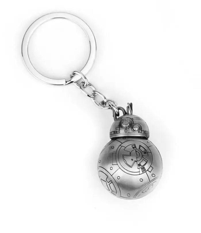 Star Wars Spaceship Keychains Toys Model Keychain Death Star BB8 Slave 1 Collectables Metal Keychains Keyring - Цвет: bb8 2