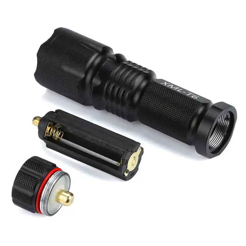 Ultra Bright 5 Mode XML T6 5000LM Zoomable Led Flashlight Torch Lights led lamp powerful led flashlight 18650 #4S3 (8)