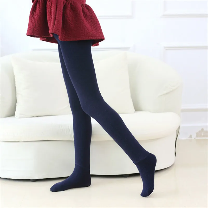 Winter Girls Tights Baby Girl Pantyhose Fashion Cotton Stocking Fur Elastic Waist Warm