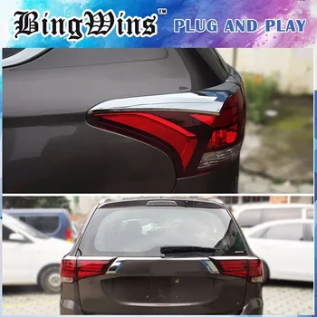 

Car styling ABS Rear Tail Light Eyebrow Eyelid Cover Trim 4 Pcs For Mitsubishi Outlander 2016 2017 Rear Lamp Covers Trim