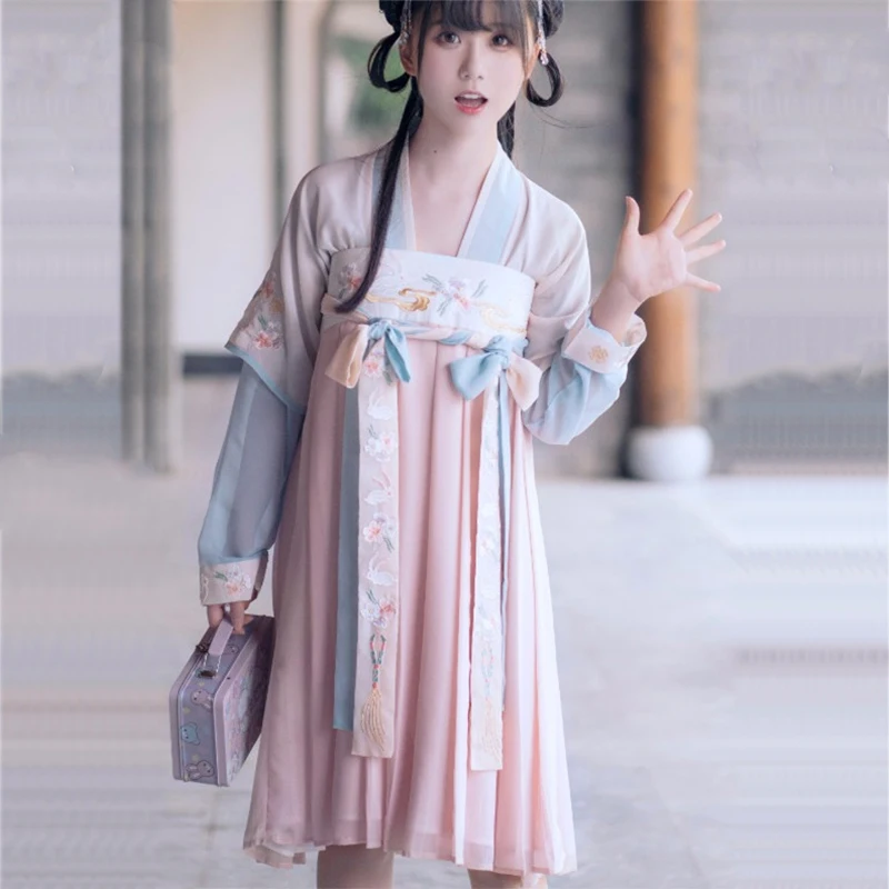 2019 летний костюм hanfu Одежда Костюм Традиционный танец китайский костюм женские платья hanfu китайские танцевальные костюмы