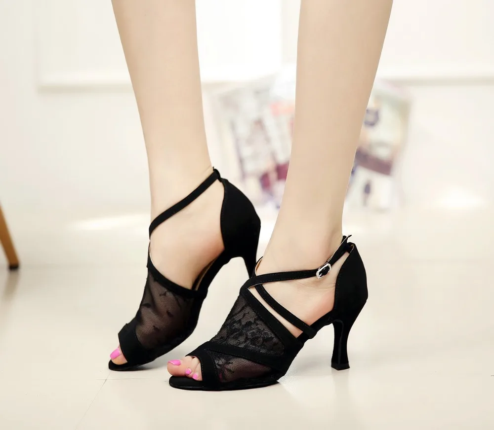 

Square dance shoes 7.5cm High heels shoes size 33-43 salsa party dance shoes