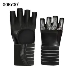 GOBYGO 1 пара Crossfit перчатки для спортзала для занятий фитнесом регулируемый четыре Половина Finger для женщин мужчин тренировки тяжелая атлетика