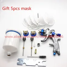 601 HVLP пистолет-распылитель 1,4 мм 1,7 мм 2,0 мм стальной распылитель для краски Профессиональный Аэрограф-распылитель для окрашивания автомобилей