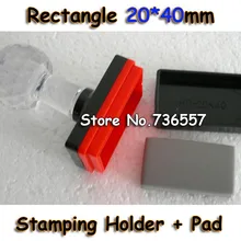 5 шт. прямоугольник 20x40 мм резиновый держатель площадкой для флэш-печать В виде ракушки светочувствительная Материал selfinking тиснения