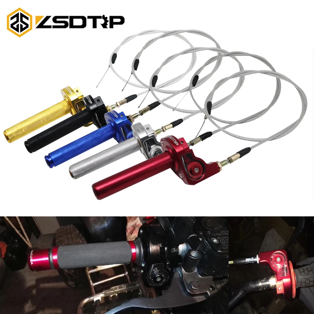 ZSDTRP 7/8" Settle Twist Throttle Clamp With Throttle Cable For Most