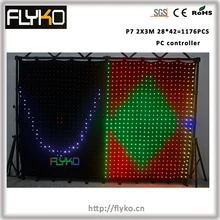 Гибкие DMX светодиодный curtain2X3m для похода в ночной клуб церкви dj баров фон