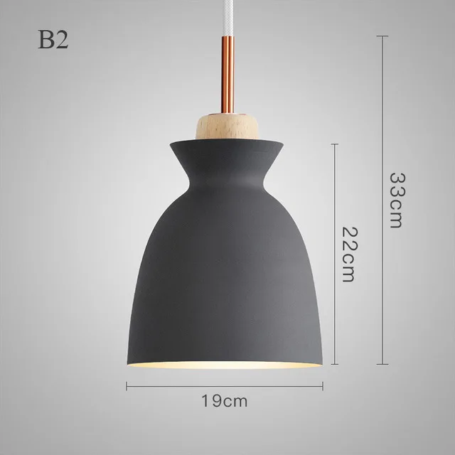 Современные подвесные алюминиевые светильники, светодиодный светильник, подвесной светильник для гостиной, кухни, подвесные светильники для дома - Цвет корпуса: grey B2