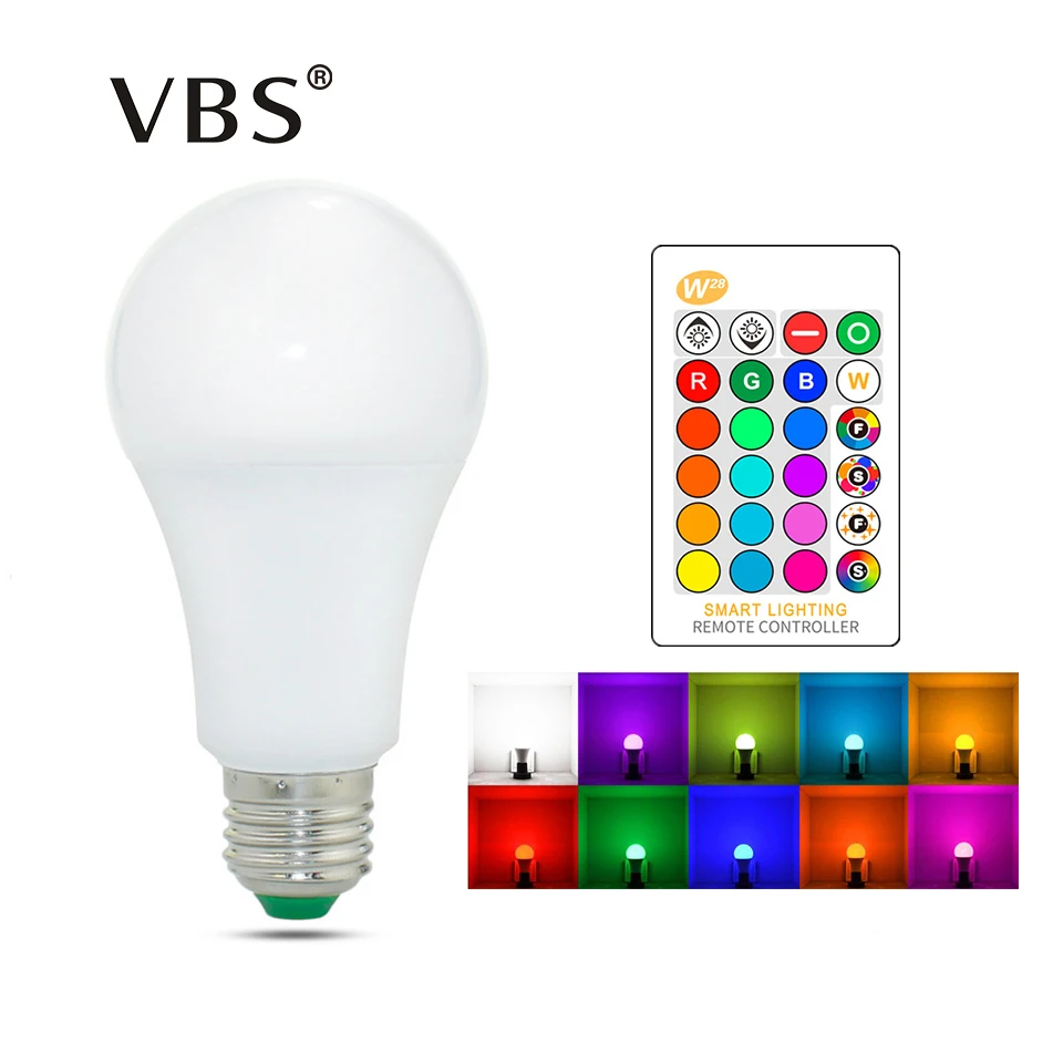 E27 E14 Светодиодный светильник RGB лампа 110 В 220 3 Вт 5 10 15 RGBW RGBWW светодиодный 16 цветов с