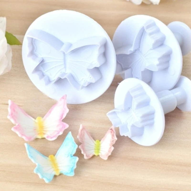 Aliexpress.com : Buy 3 Pieces Butterfly Plunger Cutters Molds ...