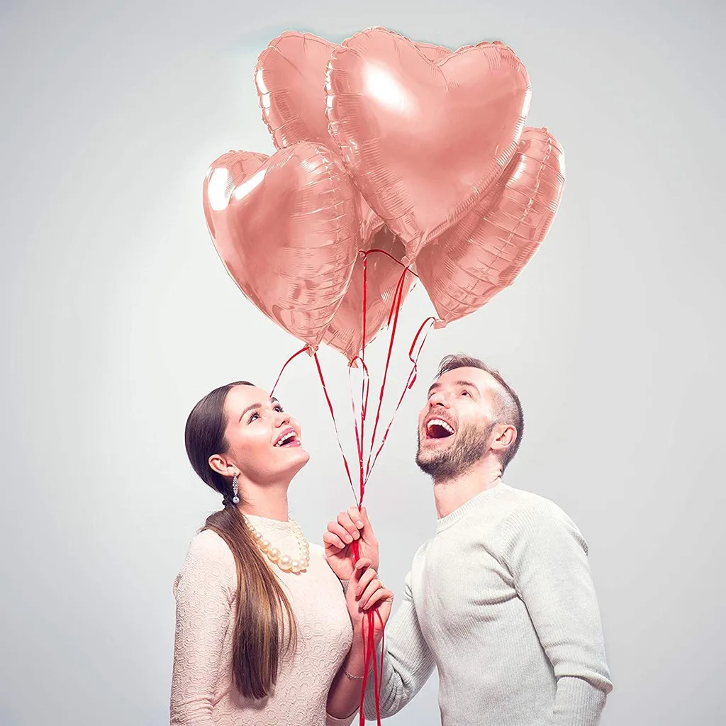 Любовь Форма шар День Святого Валентина роза для украшения Золотой Baby Shower конфетти воздушные шары для дня рождения декоративные воздушные