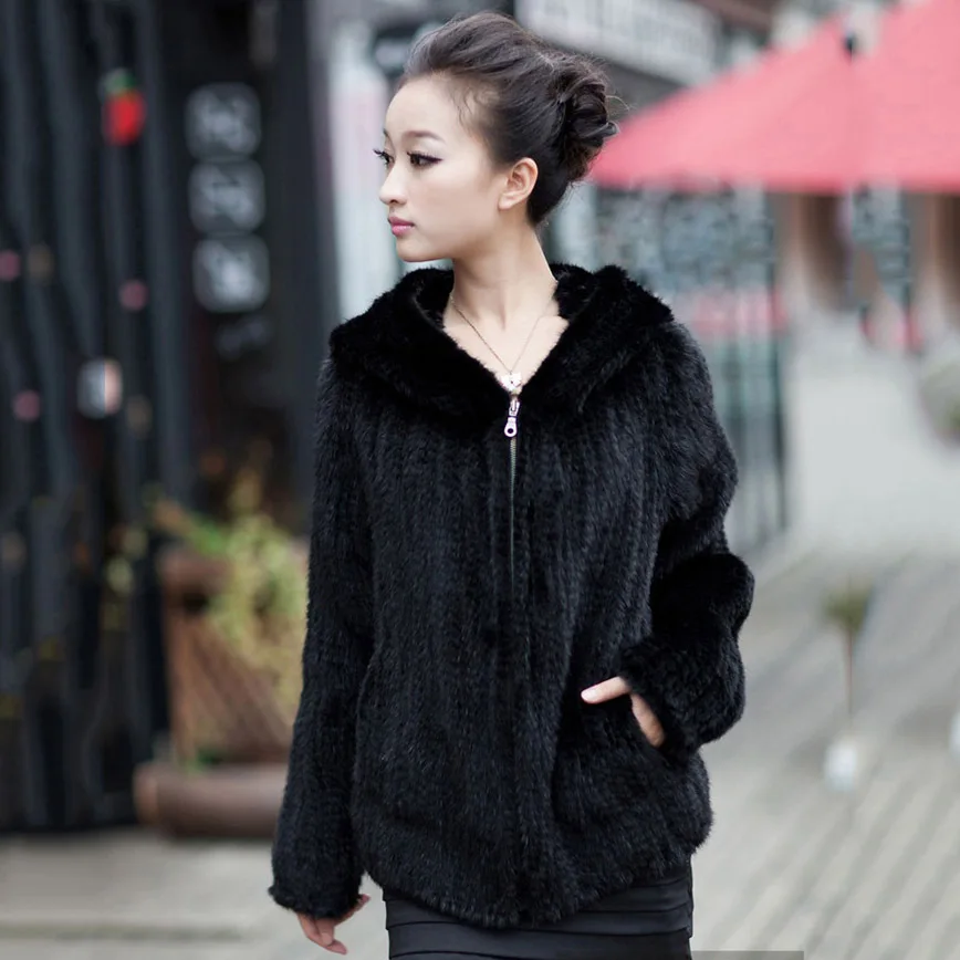 Стиль, Женское пальто из натурального меха норки с длинным рукавом и капюшоном, Женская куртка, пальто размера плюс, обхват груди 88-120 см